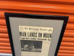 Apollo 11 Moon Landing Framed Newspaper Headline
