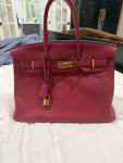 HERMES Birkin 35 Rare Rouge Grenat Deep Red