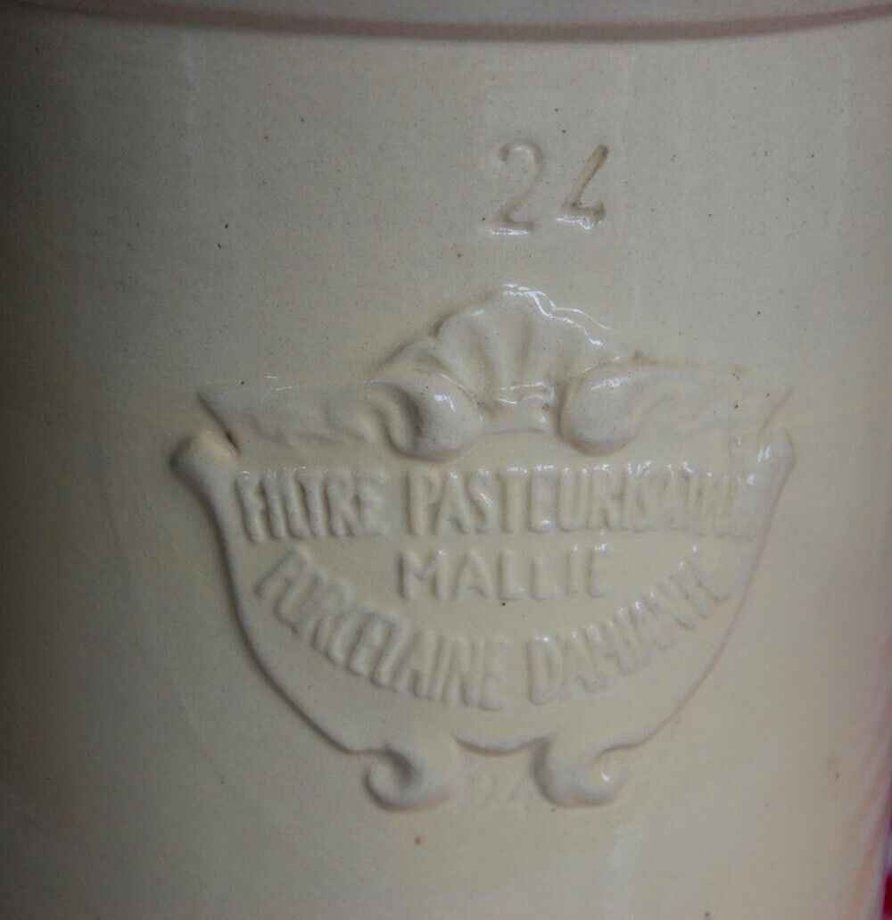 French Antique Yellow Ware Water Dispenser - Mallié Pasteurizer