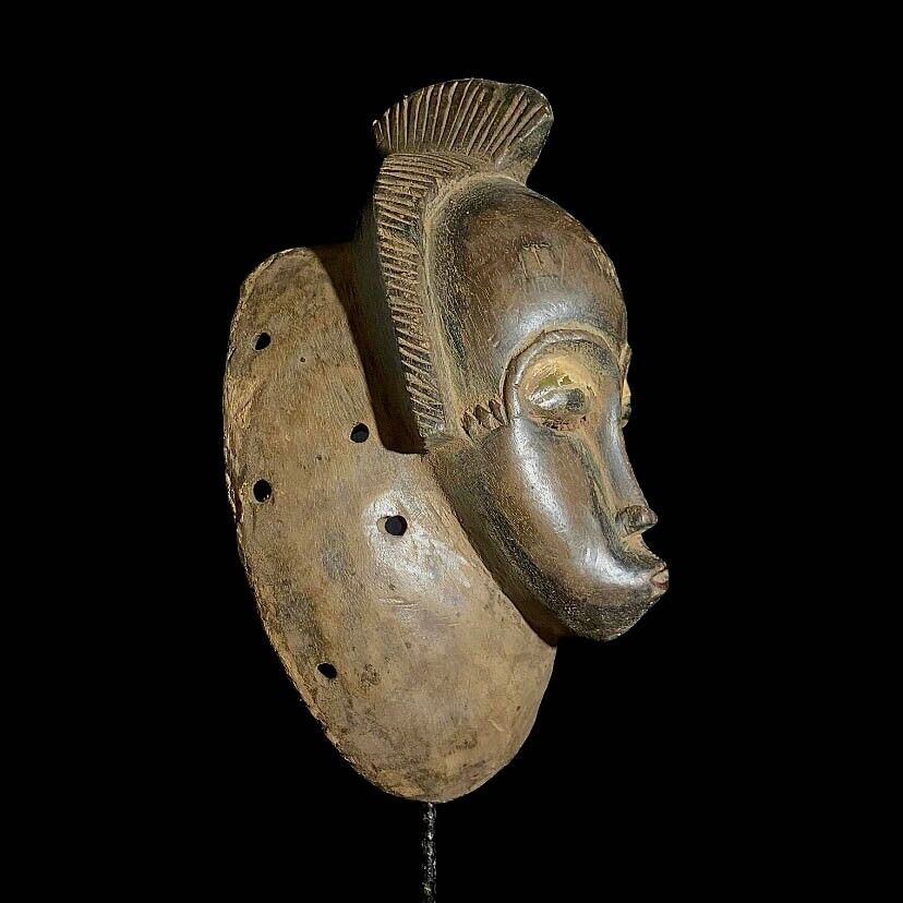 Authentic Baule African Mask - Wall Hanging, Art Collectible