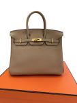 Hermes Birkin 25 Grey Togo Leather Handbag