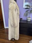 Luxury Full-Length Blue Fox Fur Coat