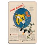 WWII Bomb Busters Vintage Aluminum Aviation Sign
