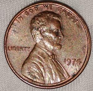 1974 Uncertified No Mint Mark Penny