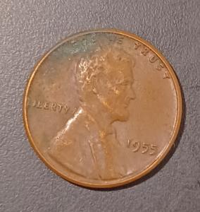 1955 Lincoln Wheat Cent DDO Error Coin
