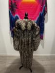 Vintage Silver Fox Fur Coat - Full Length