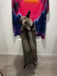 Vintage Silver Fox Fur Coat - Full Length