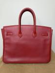 HERMES Birkin 35 Rouge Vif Handbag