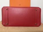 HERMES Birkin 35 Rouge Vif Handbag
