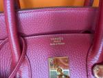 HERMES Birkin 35 Rouge Vif Handbag