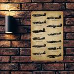 Vintage WW2 Airplane Tin Sign for Collectors