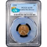 1955 Lincoln Cent Doubled Die PCGS AU55 BN