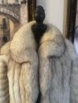 Blue Arctic Fox Fur Saga Throw - 33