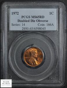 1972 Doubled Die Obverse Lincoln Memorial Cent