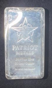 10 oz “PATRIOT” Stacker® Silver Bar by Scottsdale