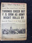 1941 FDR Churchill World War II Planning Newspaper