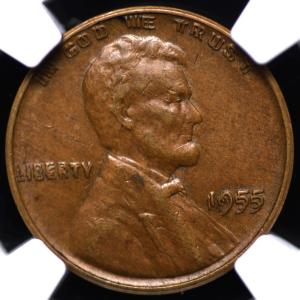 1955 Doubled Die Lincoln Cent NGC AU 55