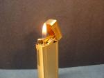 Vintage Colibri Flint Lighter with Gold Pattern
