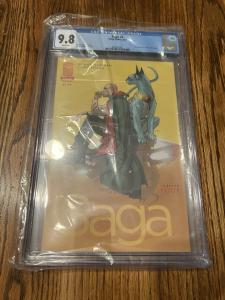 Saga #4 CGC 9.8 White Pages 1st Printing