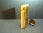 Vintage Colibri Flint Lighter with Gold Pattern