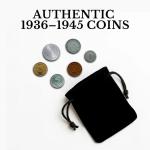 WW2 Nazi Coins Set with Velvet Bag
