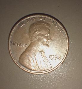 1974 Penny Without Mint Mark
