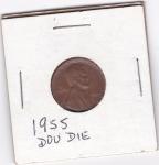 1955 Lincoln Wheat Penny Double Die Error Coin