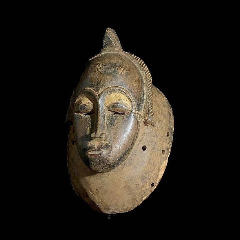 Authentic Baule African Mask - Wall Hanging, Art Collectible