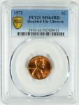 1972 Double Die Lincoln Cent PCGS MS 64
