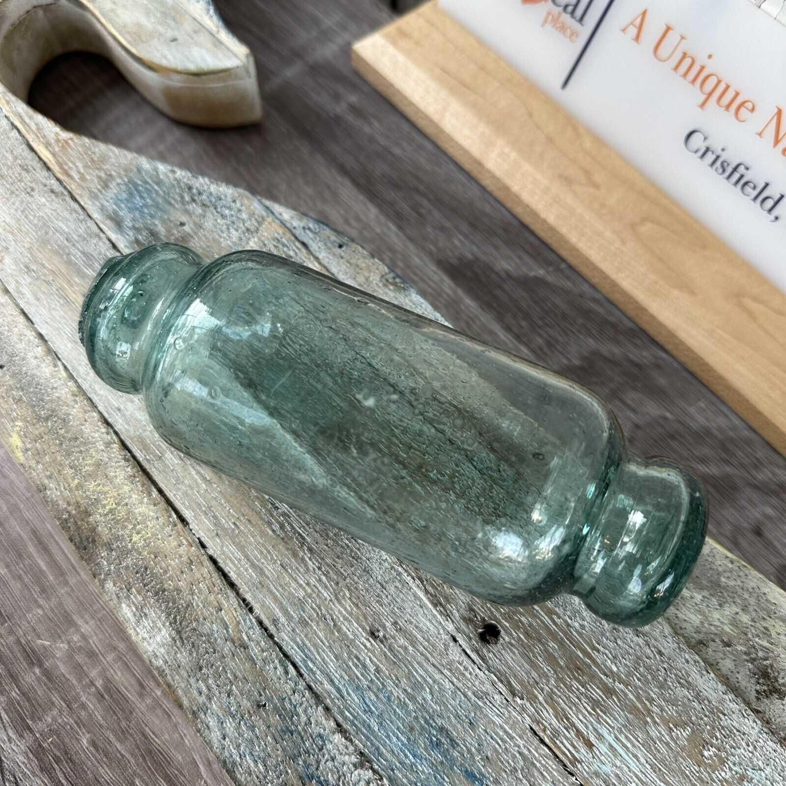 Vintage Japanese Glass Float - Authentic Aqua Fish Net