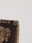 Rare First Penny Black Postage Stamp "K,D