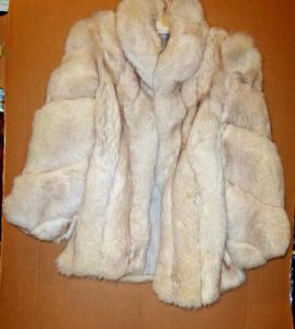 Vintage Women's Silver Fox Fur Coat, Size Small