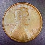 1969 D Mint Mark Lincoln Penny Floating Roof