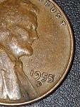 1955 D Mint Lincoln Wheat Penny Double Die