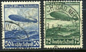 Hindenburg Zeppelin Set Scott #C57-58 Germany 1920
