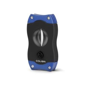 Colibri Blue V-Cut Cigar Cutter, Stainless Steel