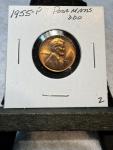 1955-P Lincoln Wheat Cent Penny Double Die