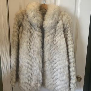 Vintage Fox Fur Jacket, Size L