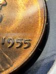 1955-P Lincoln Wheat Cent Penny Double Die