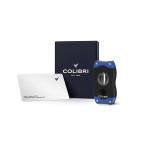Colibri Blue V-Cut Cigar Cutter, Stainless Steel
