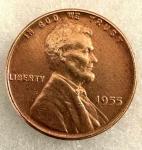 1955 RD Lincoln Wheat Penny with Unique Errors