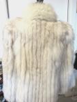 Blue Fox Fur Coat Jacket for Women - Small