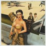 WW2 Pin-Up P51 Mustang Photo 5x5 #829