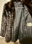 Women's Black Mink Fur Coat, Size Small