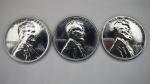 1943 Steel Wheat Lincoln Penny 3 Coin Set