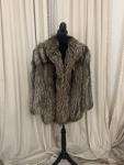 Silver Fox Fur Coat - Medium Size