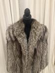 Silver Fox Fur Coat - Medium Size