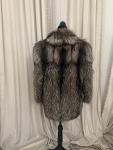 Silver Fox Fur Coat - Medium Size