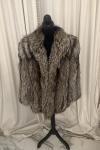Silver Fox Fur Coat - Medium Size
