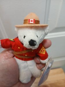 Royal Canadian Mounted Police Bear Plush Keychain
